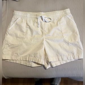 Cato Cream Color Linen/Rayon Shorts Size L